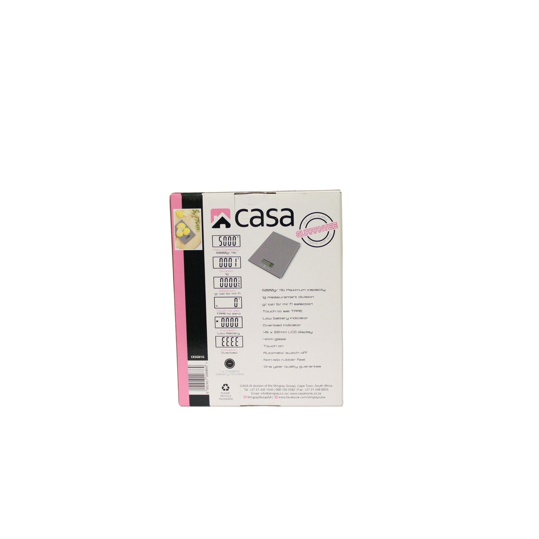 Kitchen Digital Scale - Glass